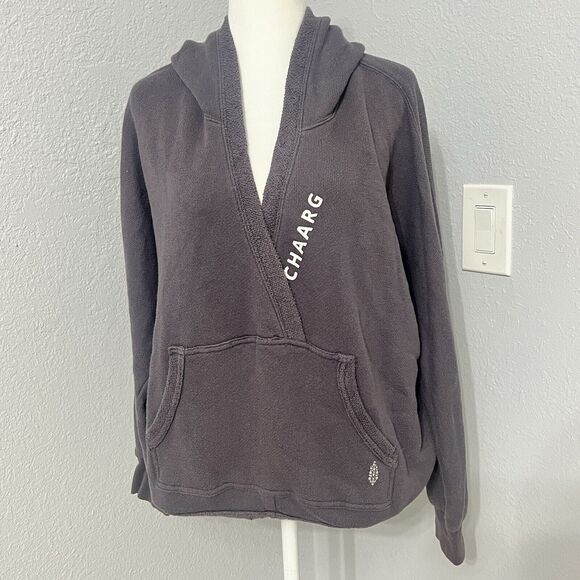 Free People Movement X CHAARG Hoodie Womens Pullover Sweatshirt Oversized Size S - Picture 1 of 10